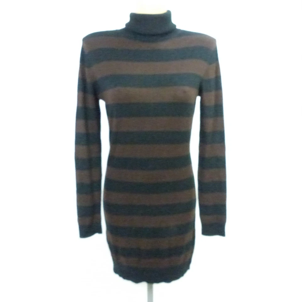 MNG SUIT MANGO Strickkleid Rollkragen Blockstreifen Gr. L 40 (BF314) - Bild 1 von 2