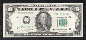 FR. 2160-F* 1950-C $100 *STAR* FRN FEDERAL RESERVE NOTE ATLANTA, GA GEM UNC - Picture 1 of 2