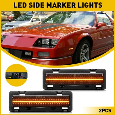 Se adapta a Chevy Camaro Pontiac Firebird 1982-1992 humo LED parachoques luz de señalización lateral Foto 1 de 4