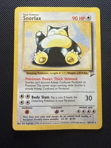 Snorlax 30/130 Base Set 2 Non-Holo Rare Karte WOTC Pokemon TCG DMG - Bild 1 von 3