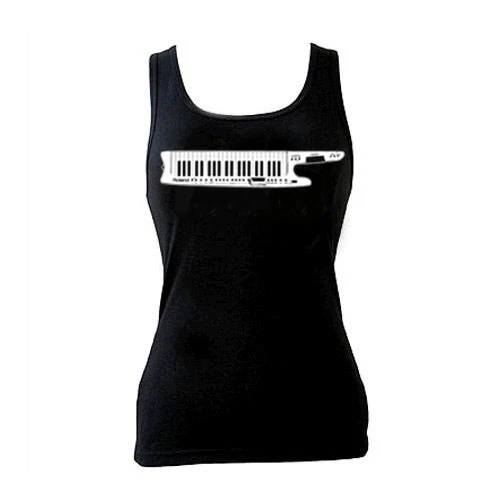 Camiseta sin mangas Roland Retro Keytar Damas Negra S - 2XL, Guitarra Teclado Años 90 AX-1 Sexy Foto 1 de 1