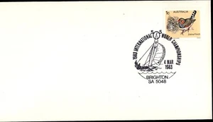 T0849 Australia 1983 505 Sailing Championship Brighton SA postmark Bergen cover - Picture 1 of 2