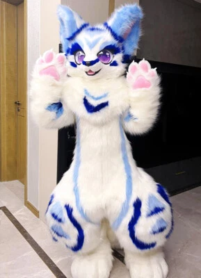 Disfraz de mascota de zorro husky de piel larga traje de Halloween disfraces 401# Foto 1 de 3