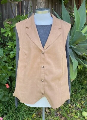 Pendelton Woolen Mills Vintage Unisex Brown Suede Vest Size 20 Tall USA Made - Image 1 of 4