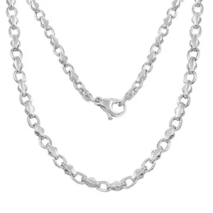 Collar de eslabón de moda de oro blanco de 10 K 21" 4 mm 23,1 gramos - Imagen 1 de 6