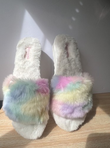 Sandali da donna Koolaburra by UGG 10 M FUZZ AH pastello in pelliccia sintetica nuovi come nuovo