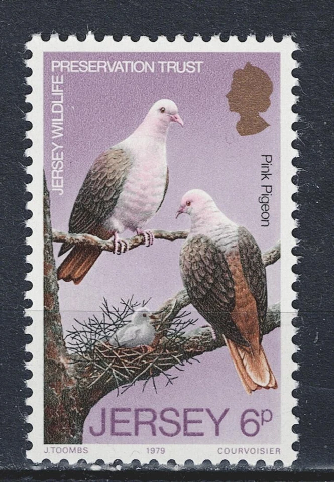 Sello Jersey Fauna Birds Pink Pigeons 1979 MNH A-24 Foto 1 de 1