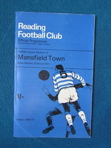 Reading v Mansfield Town 30/3/70 Programme - Picture 1 of 1