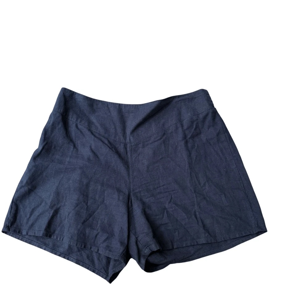 Croft & Barrow Pantalones Cortos Mezcla Lino Azul Marino Talla L Foto 1 de 4