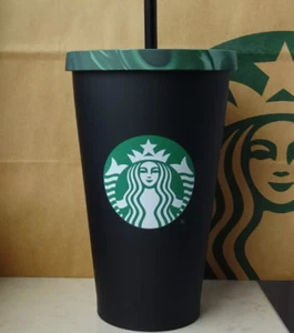 Starbucks Tumbler Thermal Mug Cold to Go Marble Black with Logo 16oz NEW - Picture 1 of 1