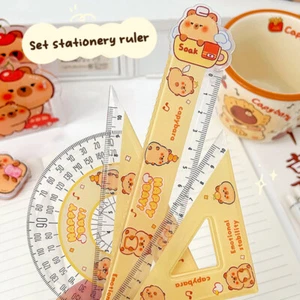 1Set Cute Plastic Capybara Ruler Portable Measuring Tools School Office Supplies - Picture 1 of 14