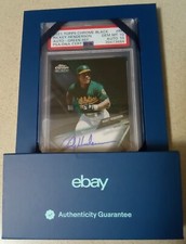 POP 1, RICKEY HENDERSON, PSA 10/10, GREEN REFRACTOR, ON CARD AUTO🔥!