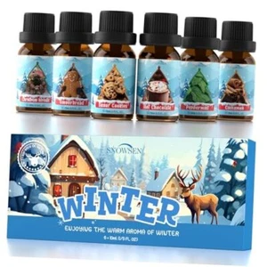Essential Oil Set, SNOWSEN Holiday Fragrance Oils for Diffuser, Candle Winter - Picture 1 of 8