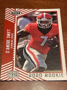 2020 Sage Hit Premier Draft D'Andre Swift RC Georgia RB Red Parallel #7 - Picture 1 of 2