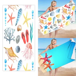 Large Beach Towels Microfiber Super Absorbent Quick Dry Easy to Carry Oversize - Picture 1 of 28