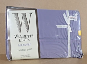 Wamsutta Elite Sateen Lavender Twin Flat Sheet Pima Cotton Vtg NEW Package Wear - Picture 1 of 5