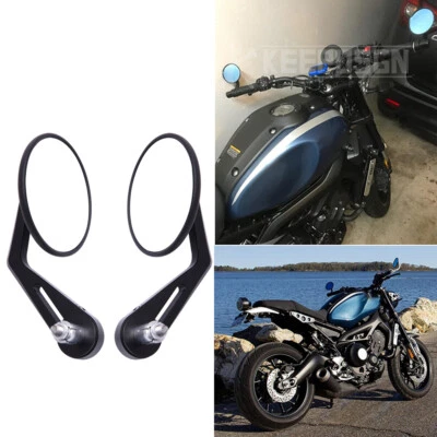 Espejos retrovisores laterales con extremo de manillar de 7/8" para Yamaha XSR 700 XSR900 XJR1200 Foto 1 de 4