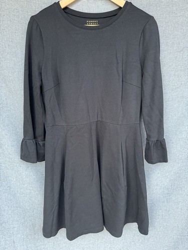 Abito Broome Street Kate Spade grande ponte aderente e svasato polsini con volant nero