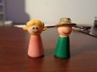 (2) Vintage  Little People QEP for Bronx NY from Hong Kong 2" figures rubber