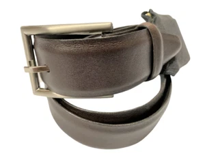 BELT 32 GENUINE LEATHER 3 Interchangeable Buckles - Picture 1 of 5