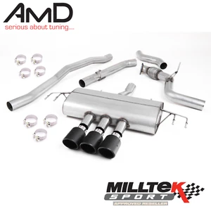 Milltek Civic Type R FK8 Exhaust System Race Non Resonated Carbon Tips SSXHO250 - Picture 1 of 4