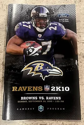 BALTIMORE RAVENS 2010 NFL GAME PROGRAM vs CLEVELAND BROWNS - Image 1 of 4
