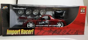 JADA IMPORT RACER TOYOTA MR2 SPYDER RED 1:18 WITH EXTRA SET WHEELS AND HOOD #38 - Picture 1 of 6