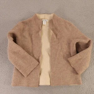 Deane & White Sweater Womens S Brown Wool Tweed Open Cardigan Warm Soft Thick - Bild 1 von 8