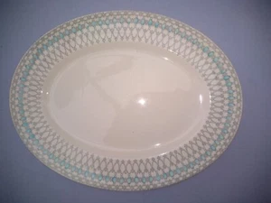 Myott & Son (England) Art Deco Bonnie Dundee Oval Platter / Plate 12 inch - Picture 1 of 6
