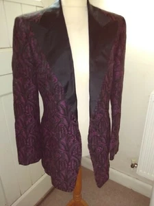 Men's After Six Al's Formal Tuxedo Purple Boucle Evening Jacket/Blazer 36 Long - Picture 1 of 9