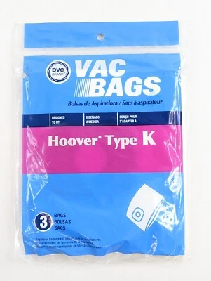 DVC Disposable Vacuum Bags for Hoover Spirit Cleaners Type K – 3 Bags - Image 1 of 2