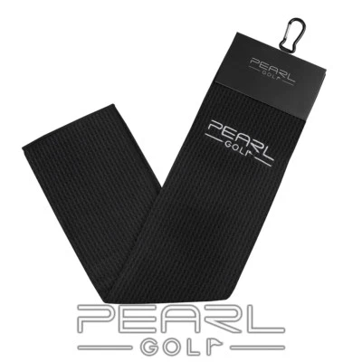 PEARLGOLF WAFFLE TOWEL - HANDTUCH - SCHWARZ - 41x66cm (16x26inch) - SCHLÄGERTUCH