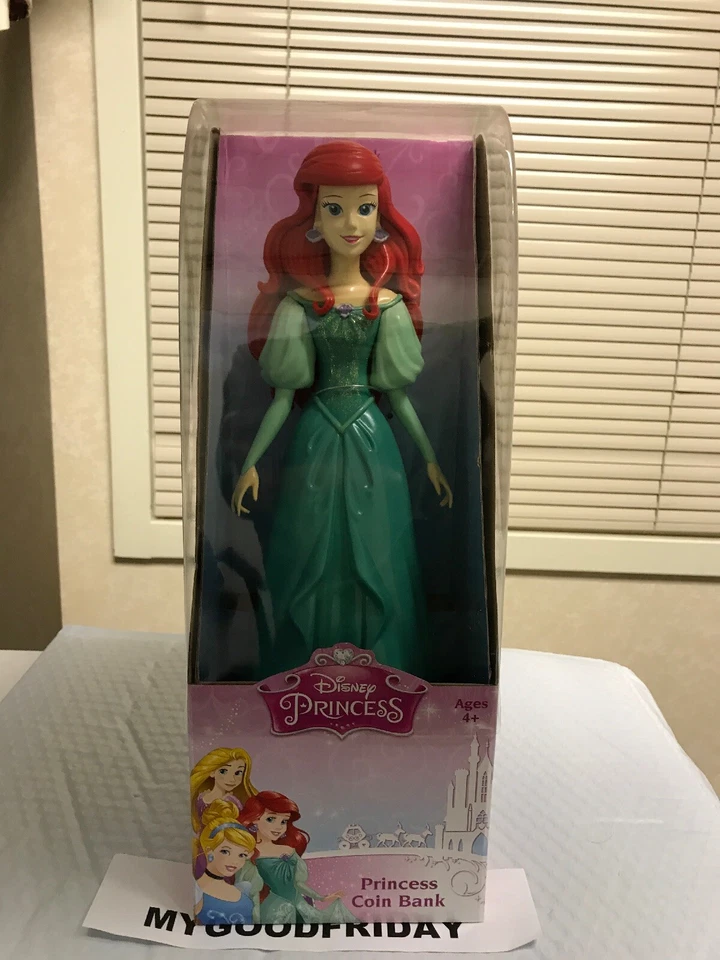 Banco de monedas Sirenita Ariel 14" figura de plástico edades 4+ princesa Disney Foto 1 de 1