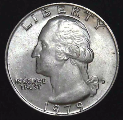 1979-D 25C Washington Quarter Uncirculated CN Clad 25oc0606-3 - Image 1 of 2