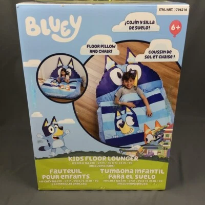 🦴 Bluey Kids Oversized Floor Lounger & Nap Mat – 47" x 69" – Memory Foam Pillow - Image 1 of 4