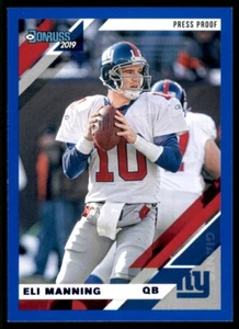 2019 Panini Donruss Football #178V Eli Manning Blue Press Proof Image Variation - Picture 1 of 2
