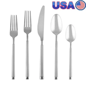 4 Dishwasher 20-Piece Stainless Steel Flatware Set Service Safe Dining Utensils - Picture 1 of 8