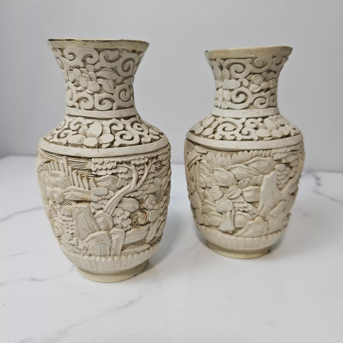 象牙色中国古董花瓶| eBay