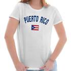 Portoryko Flaga wiejska Nation Pride Piłka nożna Damski krótki rękaw Damski T-shirt