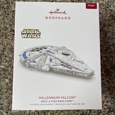 2018 Hallmark Ornament Millennium Falcon Solo  A Star Wars Story Magic Light NIB