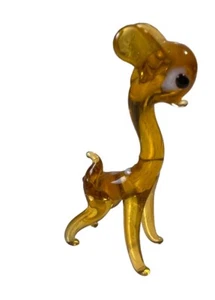 Vtg Hand Blown Art Glass giraffe Figurine Trinket Japan  - Picture 1 of 7