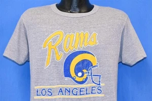 vintage 80s LOS ANGELES RAMS LA FOOTBALL HELMET NFL GRAY CHAMPION t-shirt M - Picture 1 of 4