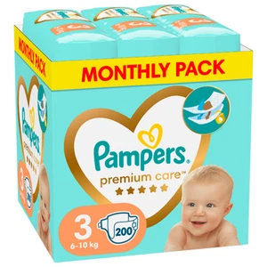 Pampers Premium Protection Size 3 Baby Nappies 6-10kg Pack of 200 - Picture 1 of 1
