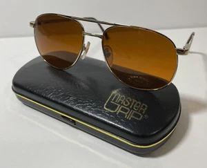 Vintage Master Grip Aviator Sunglasses and Case/ Great Shape - Picture 1 of 8