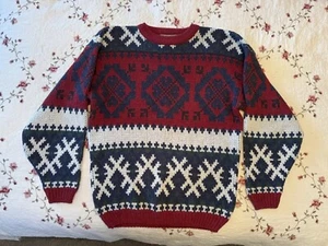 Vintage Winter Thema Acryl Wollmischung Pullover Grandpacore - Bild 1 von 12