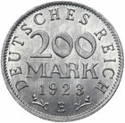 Deutsches Reich - Münze - 200 Mark 1923 E - Aluminium - Stempelglanz UNC