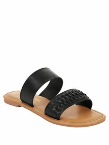 Melrose Ave Women's The Run Around Vegan Sandal, Black, Size 8.5 - Picture 1 of 6