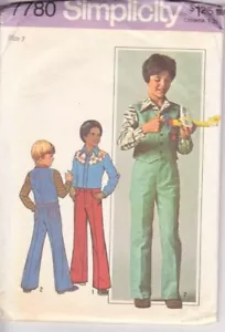 7780 SIMPLICITY c.1976 - WESTE SHIRT & JEANS - JUNGEN Gr. 7 - Bild 1 von 1