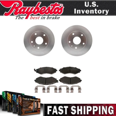 Kit de rotores de freno delanteros pastillas de freno metálicas herrajes para Daewoo Leganza 1999-2002 Foto 1 de 4