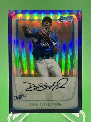 DEE GORDON 2011 Bowman cromo púrpura refractor #493/700 - casi nuevo - ligeros arañazos Foto 1 de 2